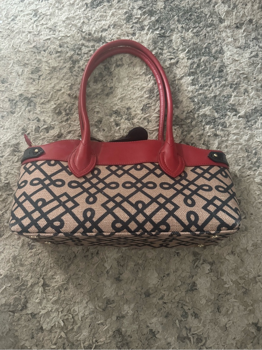 Spartina 449 Red-Trim Woven Pattern Shoulder Bag - Picture 5 of 7